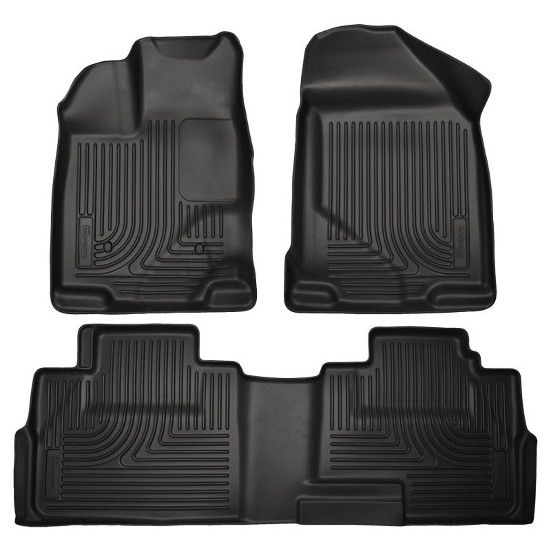 Husky Liners 07-13 Ford Edge / 07-13 Lincoln MKX Weatherbeater Black Front & 2nd Seat Floor Liners-Floor Mats - Rubber-Husky Liners-HSL99761-SMINKpower Performance Parts