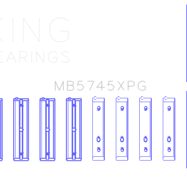 King Subaru FA20 FB20 - Size .25 Oversized Performance Tri-Metal Main Bearing Set-Bearings-King Engine Bearings-KINGMB5745XPG0.25-SMINKpower Performance Parts