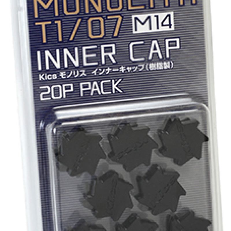 Project Kics M14 Monolith Cap - Black (Only Works For M14 Monolith Lugs) - 20 Pcs - SMINKpower Performance Parts PJKWCMF4K Project Kics