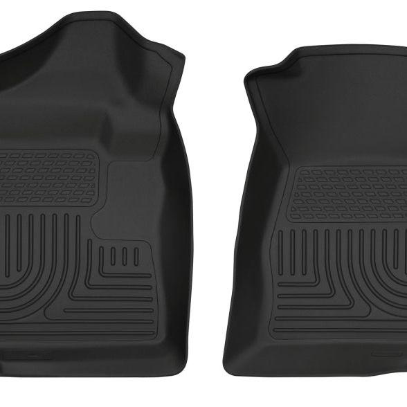 Husky Liners 07-12 Chevrolet Silverado/GMC Sierra Regular Cab WeatherBeater Black Floor Liners-Floor Mats - Rubber-Husky Liners-HSL18221-SMINKpower Performance Parts