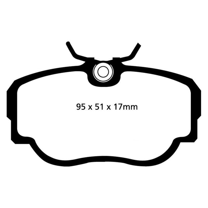 EBC 83-85 BMW 318 1.8 (E30) Yellowstuff Front Brake Pads-Brake Pads - Performance-EBC-EBCDP4779R-SMINKpower Performance Parts