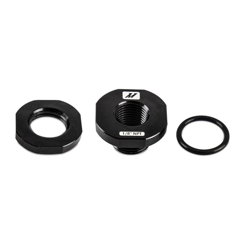 Mishimoto 1/8in NPT CNC-Machined Nozzle Mount Adapter - Black-Fittings-Mishimoto-MISMMFT-NZL-18BK-SMINKpower Performance Parts