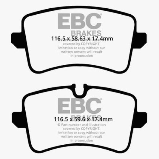 EBC 11 Audi A6 2.0 Turbo Yellowstuff Rear Brake Pads-Brake Pads - Performance-EBC-EBCDP42082R-SMINKpower Performance Parts