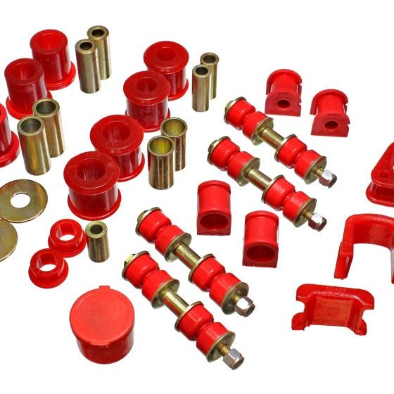 Energy Suspension 97-01 Ford Escort/ZX2 Red Hyper-flex Master Bushing Set-Bushing Kits-Energy Suspension-ENG4.18117R-SMINKpower Performance Parts