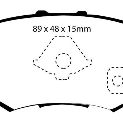 EBC 10-12 Acura RDX 2.3 Turbo Yellowstuff Rear Brake Pads-Brake Pads - Performance-EBC-EBCDP41193/2R-SMINKpower Performance Parts