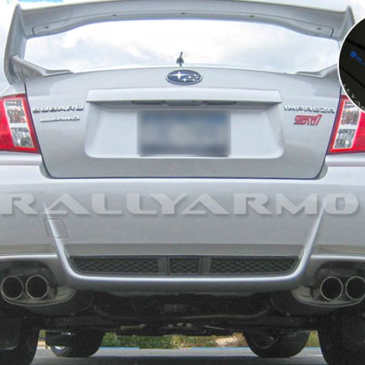 Rally Armor 11-14 Subaru WRX/STI (Sedan Only) Black UR Mud Flap w/ Red Logo-Mud Flaps-Rally Armor-RALMF19-UR-BLK/RD-SMINKpower Performance Parts