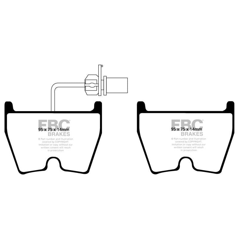 EBC 17-18 Audi RS3 Yellowstuff Front Brake Pads-Brake Pads - Performance-EBC-EBCDP41513/3R-SMINKpower Performance Parts