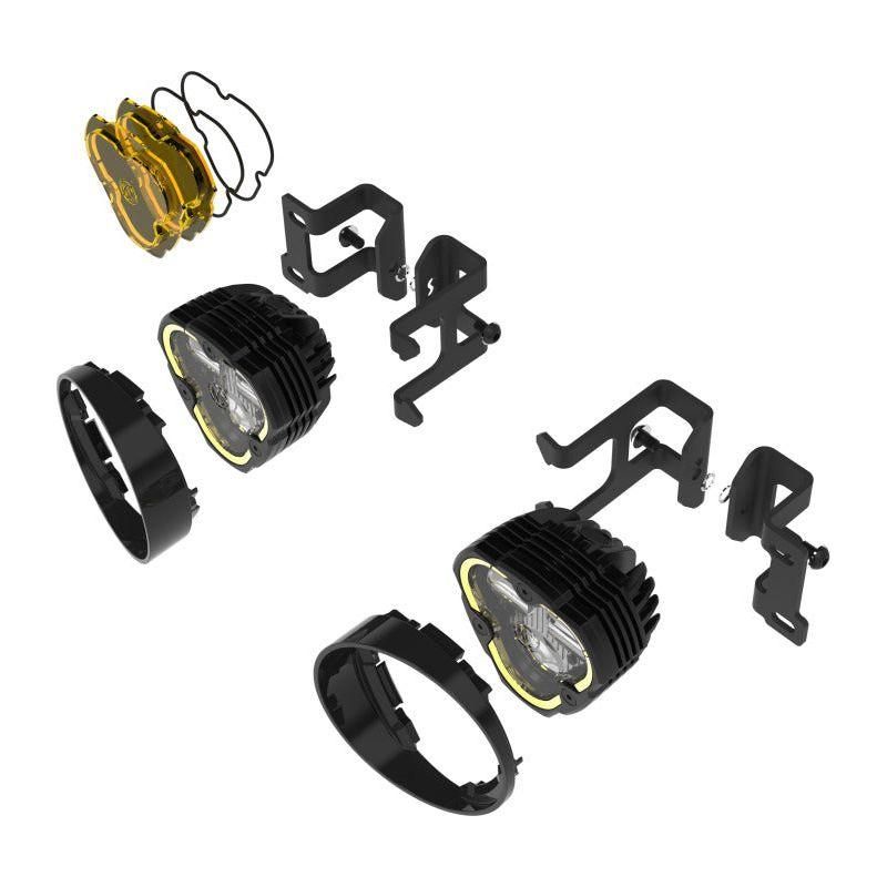 KC HiLiTES FLEX ERA 3 Dual Mode SAE Fog Lights - 2-Light Master Kit for Toyota Tacoma/4Runner/Tundra - SMINKpower Performance Parts KCL97154 KC HiLiTES