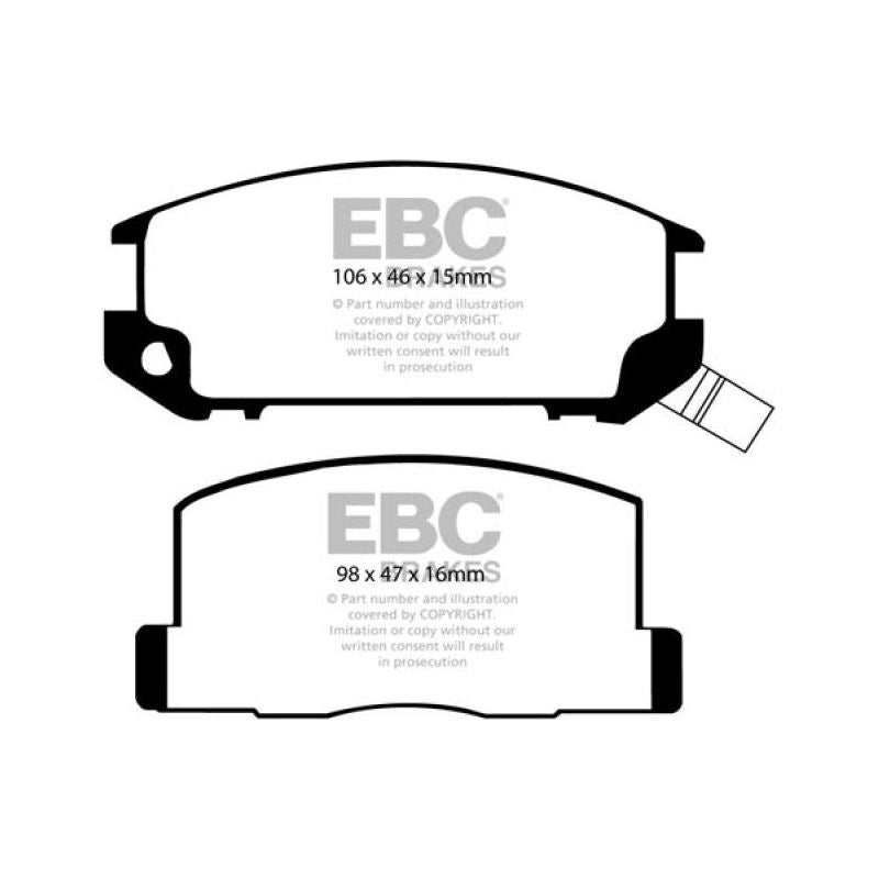 EBC 85-90 Toyota MR2 1.6 Yellowstuff Rear Brake Pads-Brake Pads - Performance-EBC-EBCDP4602R-SMINKpower Performance Parts