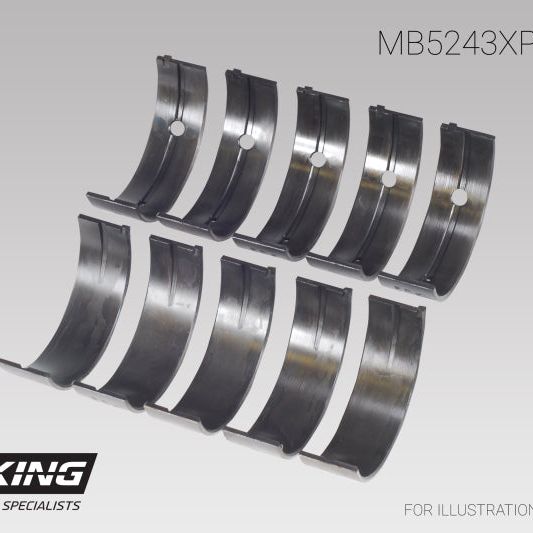 King Nissan SR20DE/DET (2.0L) (Size STD) Performance Coated Main Bearing Set-Bearings-King Engine Bearings-KINGMB5243XPC-SMINKpower Performance Parts