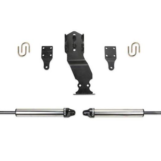 Fabtech 19-20 Ford F450/F550 4WD Dual Steering Stabilizer System w/DL 2.25 Shocks - SMINKpower Performance Parts FABFTS22313 Fabtech