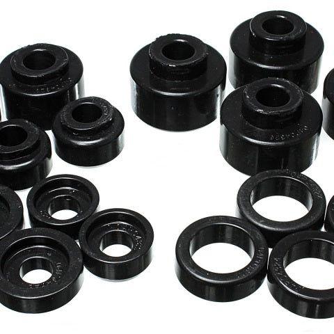 Energy Suspension 99-07 Ford F-250/F-350 SD 2/4WD Crew Cab Body Mount Set - Black-Bushing Kits-Energy Suspension-ENG4.4120G-SMINKpower Performance Parts