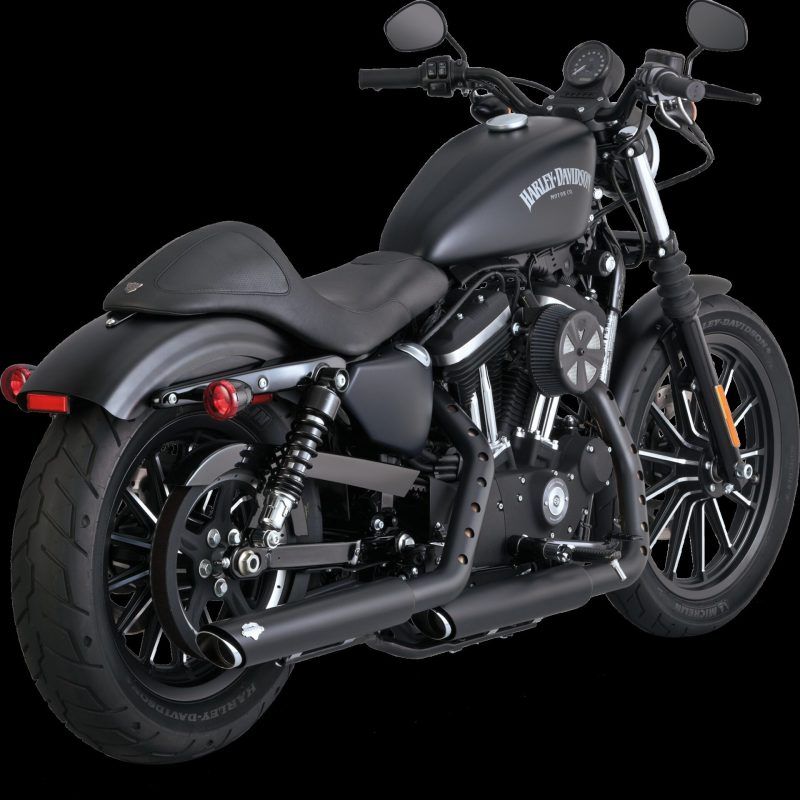 Vance & Hines HD Sportster 14-22 Twin Slash 3In PCX Slip-On Exhaust - SMINKpower Performance Parts VAH46361 Vance and Hines