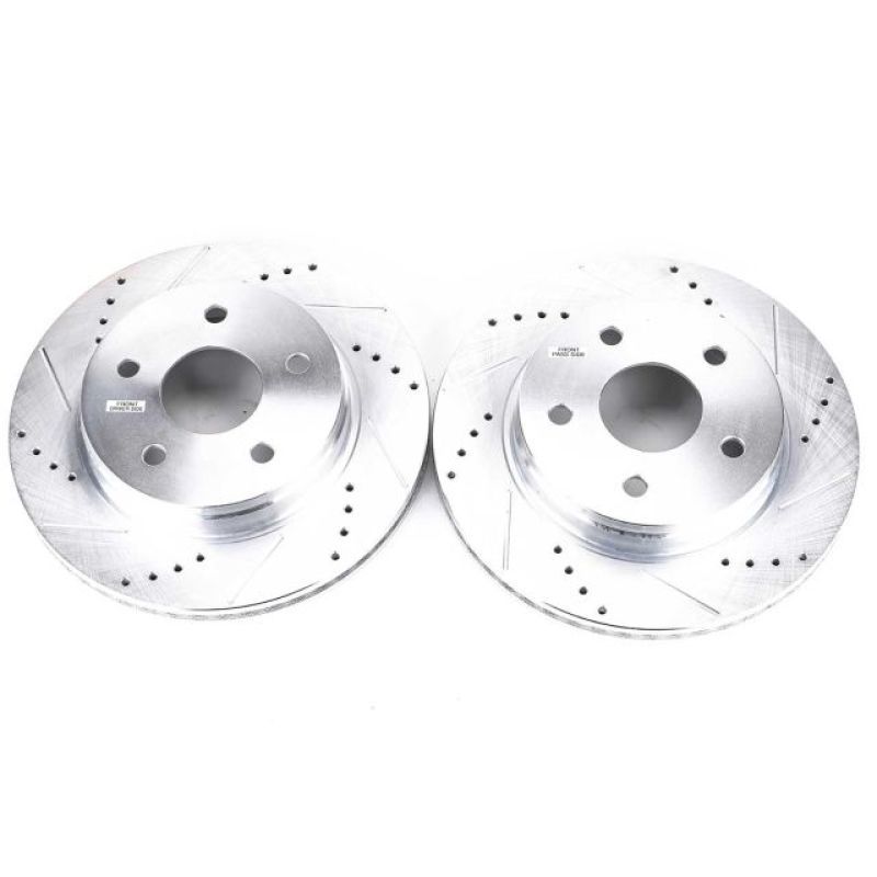 Power Stop 07-09 Chrysler Aspen Front Evolution Drilled & Slotted Rotors - Pair - SMINKpower Performance Parts PSBAR8750XPR PowerStop