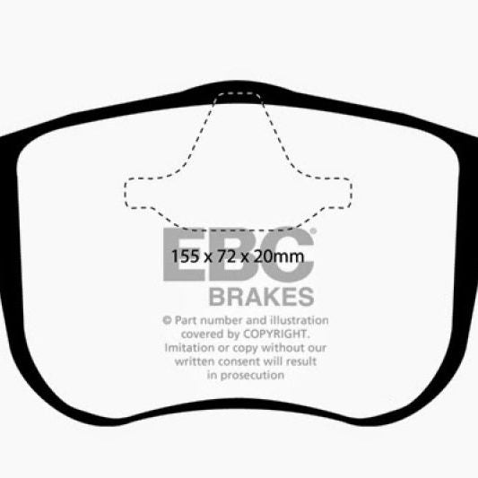 EBC 06-11 Saab 9-3 2.0 Turbo (Aero) Redstuff Front Brake Pads-Brake Pads - Performance-EBC-EBCDP31416C-SMINKpower Performance Parts