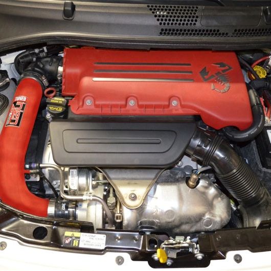 Injen 15-19 Fiat Abarth 1.4L Turbo 4Cyl Wrinkle Red Short Ram Intake w/MR Tech - SMINKpower Performance Parts INJSP5024WR Injen
