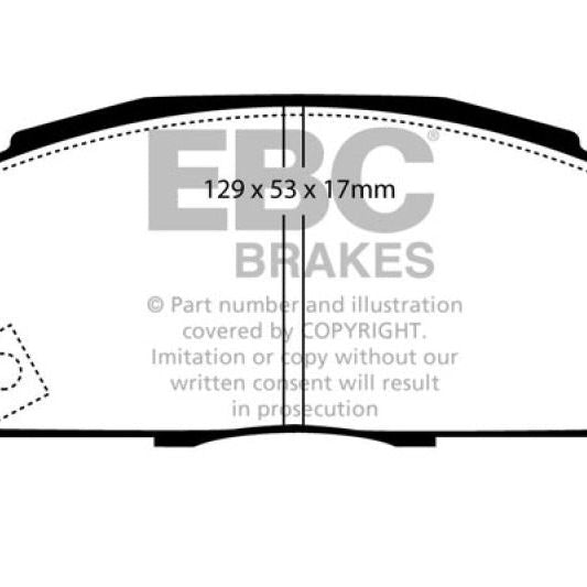 EBC 92-94 Acura Integra 1.7 Vtec Yellowstuff Front Brake Pads-Brake Pads - Performance-EBC-EBCDP4719/2R-SMINKpower Performance Parts