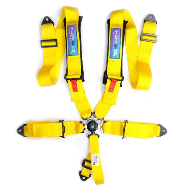 NRG 5PT 3in. Seat Belt Harness / Cam Lock - Yellow - SMINKpower Performance Parts NRGSBH-B6PCYL NRG