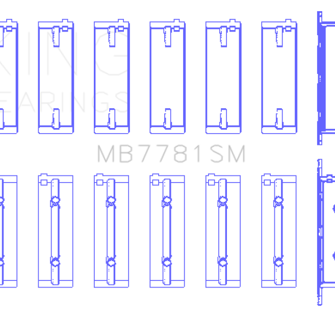 King BMW N57 D30 A/B/C / N57N / N57S (Size STD) Main Bearing Set - SMINKpower Performance Parts KINGMB7781SM King Engine Bearings