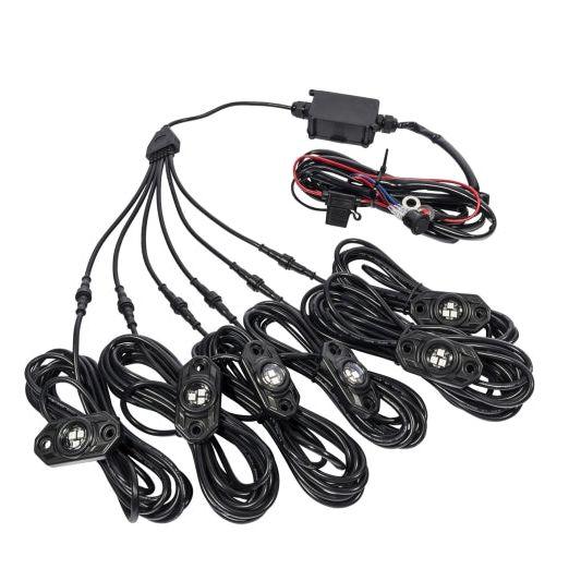 KC HiLiTES C-Series RGB LED Rock Light Kit (Incl. Wiring) - Set of 6-Light Bars & Cubes-KC HiLiTES-KCL339-SMINKpower Performance Parts