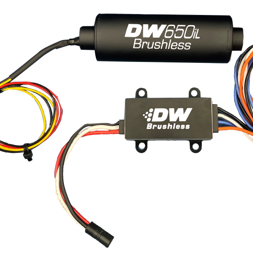 DeatschWerks DW650iL Series 650LPH In-Line External Fuel Pump w/ Single/Dual-Speed Controller-Fuel Pumps-DeatschWerks-DWK9-650-C105-SMINKpower Performance Parts