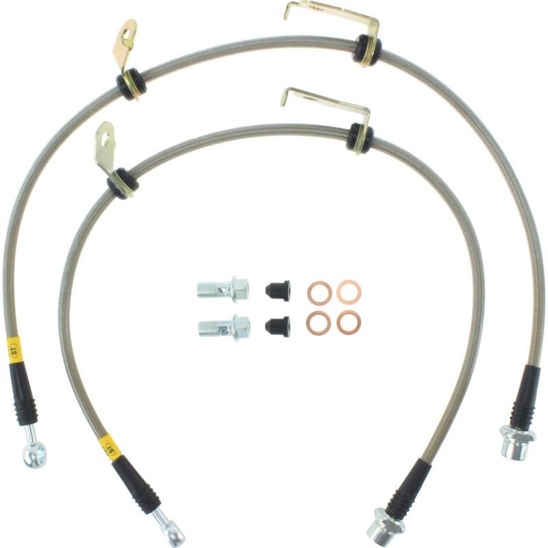 StopTech 08+ Scion xB Front Stainless Steel Brake Lines-Brake Line Kits-Stoptech-STO950.44004-SMINKpower Performance Parts
