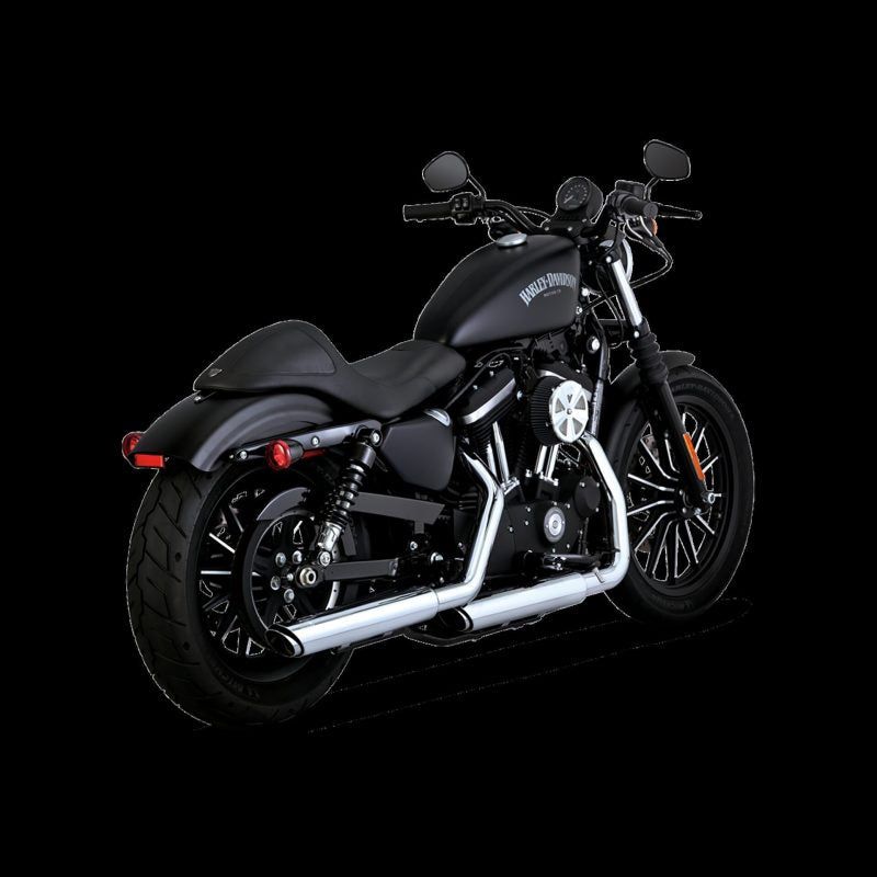 Vance & Hines HD Sportster 14-22 Twin Slash 3In PCX Slip-On Exhaust - SMINKpower Performance Parts VAH16361 Vance and Hines