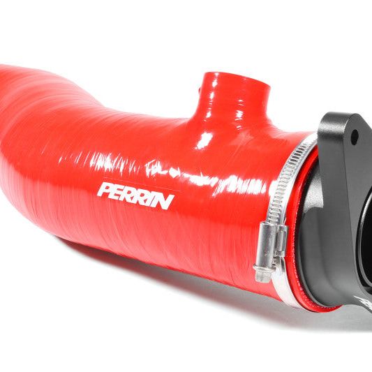 Perrin 2022+ Subaru WRX Red 3in Turbo Inlet Hose w/ Nozzle-Hoses-Perrin Performance-PERPSP-INT-425RD-SMINKpower Performance Parts