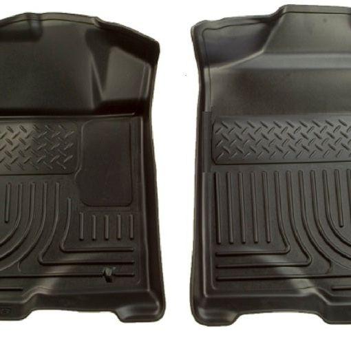 Husky Liners 09-12 Ford F-150 Regular/Super/Super Crew Cab WeatherBeater Black Floor Liners-Floor Mats - Rubber-Husky Liners-HSL18331-SMINKpower Performance Parts