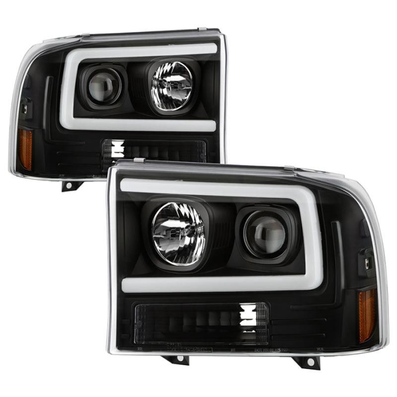 Spyder Ford F-250 99-04/Excursion 00-04 1 Piece LED Headlights - Black PRO-YD-FF25099V2PL-BK - spyder-ford-f-250-99-04-excursion-00-04-1-piece-led-headlights-black-pro-yd-ff25099v2pl-bk
