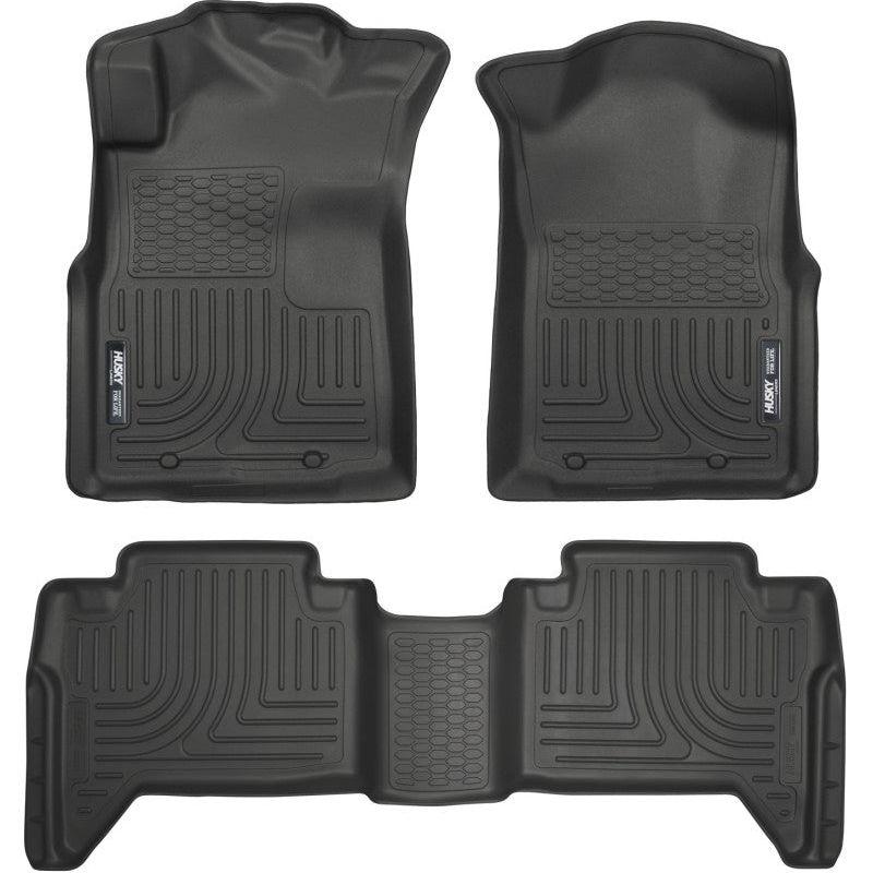 Husky Liners 05-13 Toyota Tacoma WeatherBeater Combo Black Floor Liners-Floor Mats - Rubber-Husky Liners-HSL98951-SMINKpower Performance Parts