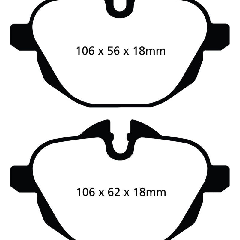 EBC 14+ BMW i8 1.5 Turbo/Electric Yellowstuff Rear Brake Pads-Brake Pads - Performance-EBC-EBCDP42047R-SMINKpower Performance Parts