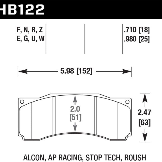 Hawk 2007 Ford Mustang Saleen S281 Extreme HPS 5.0 Front Brake Pads - SMINKpower Performance Parts HAWKHB122B.710 Hawk Performance