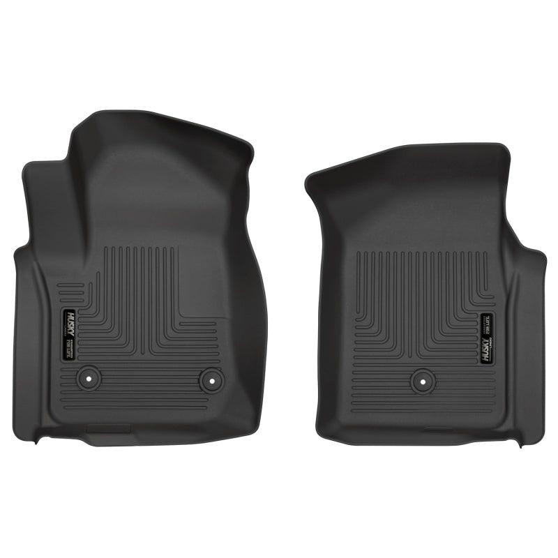 Husky Liners 19-20 Chevy Silverado WeatherBeater Black Floor Liners - Front-Floor Mats - Rubber-Husky Liners-HSL13201-SMINKpower Performance Parts