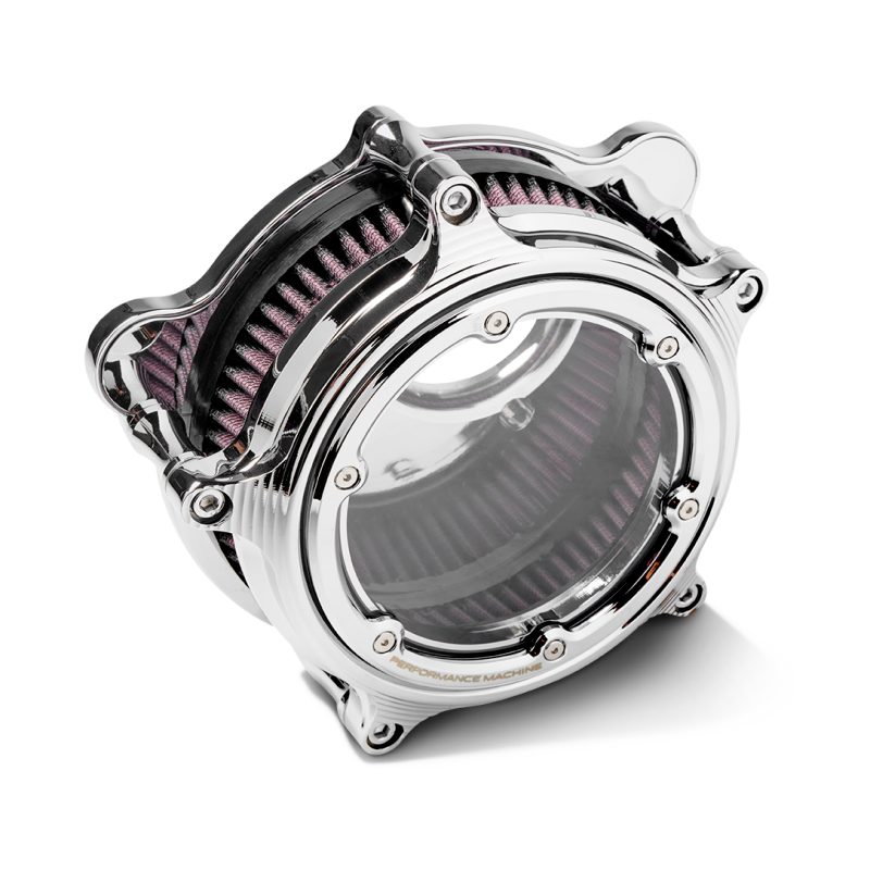 Performance Machine Vision Air Cleaner W/Bezel - Chrome-Air Filters - Direct Fit-Performance Machine-PFM0206-2156-CH-SMINKpower Performance Parts