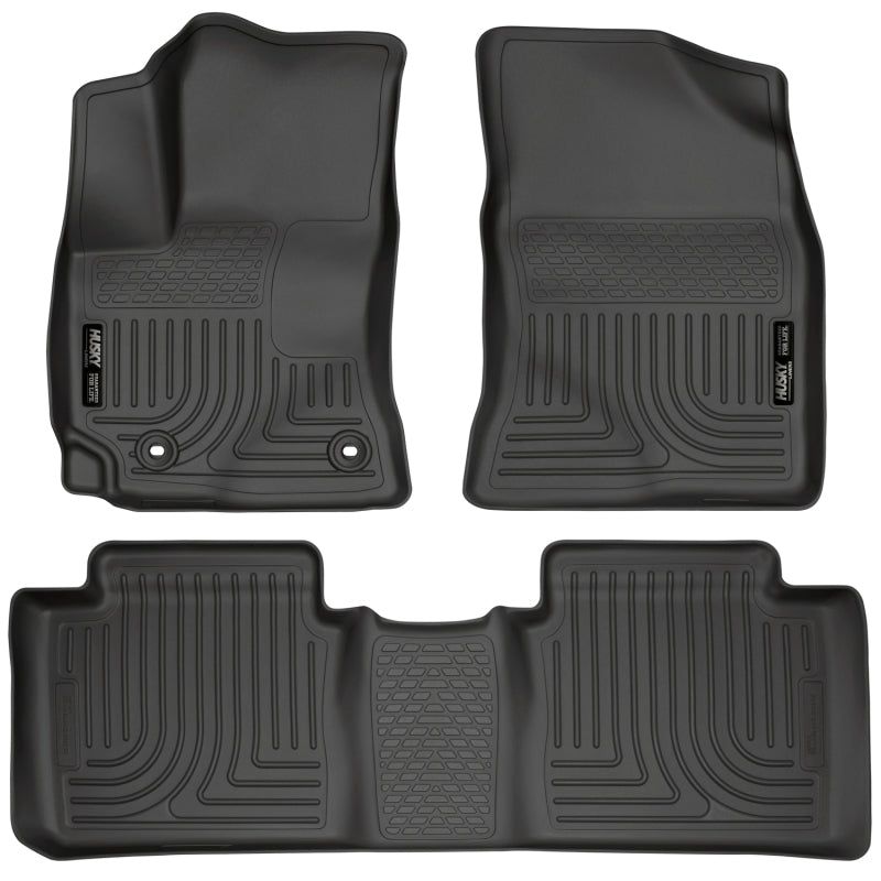 Husky Liners 15 Toyota Corolla Weatherbeater Black Front & 2nd Seat Floor Liners-Floor Mats - Rubber-Husky Liners-HSL99531-SMINKpower Performance Parts