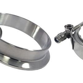Torque Solution Stainless Steel V-Band Clamp & Flange Kit - 3in (76mm)-Clamps-Torque Solution-TQSTS-VBK-3-SMINKpower Performance Parts