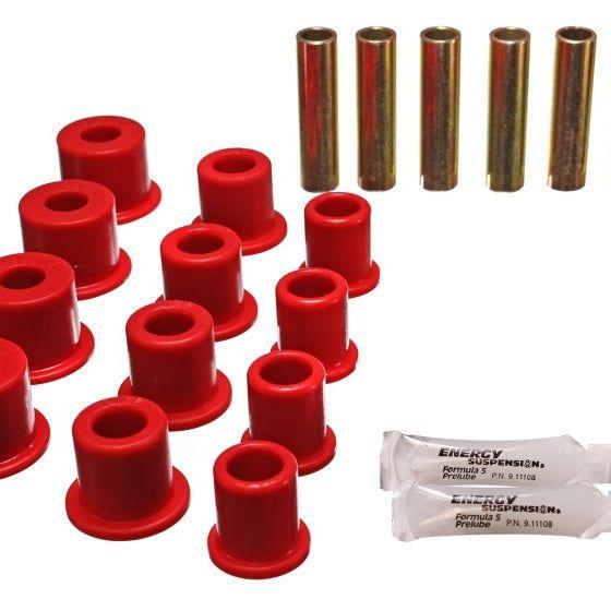 Energy Suspension Rear Spring Bushings - Red-Bushing Kits-Energy Suspension-ENG4.2134R-SMINKpower Performance Parts