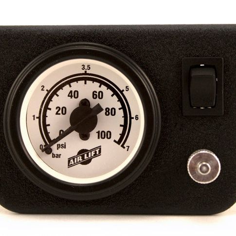 Air Lift Single Needle Gauge W/ 2in Lighted Panel - 100 PSI-Gauges-Air Lift-ALF26156-SMINKpower Performance Parts