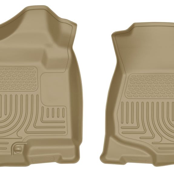 Husky Liners 07-14 Cadillac Escalade ESV/EXT Weatherbeater Tan Front Floor Liners-Floor Mats - Rubber-Husky Liners-HSL18203-SMINKpower Performance Parts