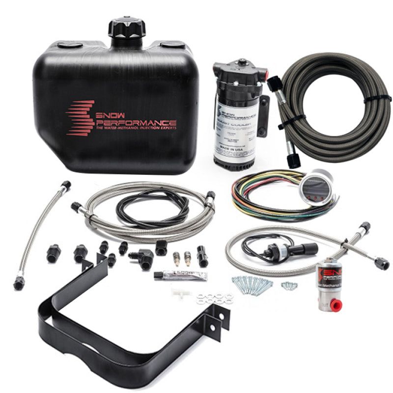 Snow Performance 2.5 Boost Cooler Water Methanol Injection Kit w/ SS Brd Line & 4AN Fittings-Water Meth Kits-Snow Performance-SNOSNO-211-BRD-SMINKpower Performance Parts