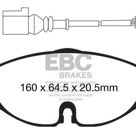 EBC 14+ Audi A3 1.8 Turbo Greenstuff Front Brake Pads-Brake Pads - Performance-EBC-EBCDP22150-SMINKpower Performance Parts