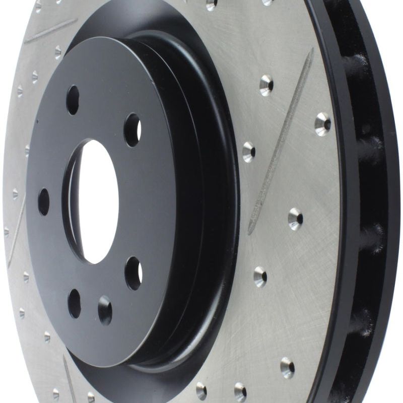 StopTech Slotted & Drilled Sport Brake Rotor-Brake Rotors - Slot & Drilled-Stoptech-STO127.62124L-SMINKpower Performance Parts