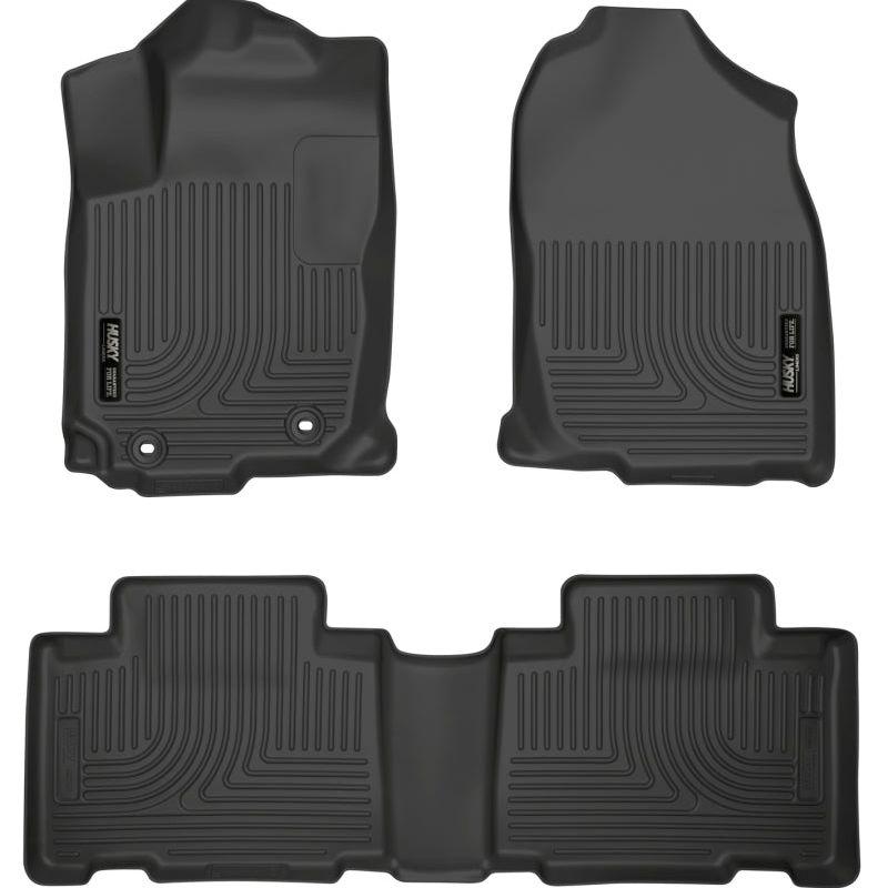 Husky Liners 13 Toyota RAV4 Weatherbeater Black Front & 2nd Seat Floor Liners-Floor Mats - Rubber-Husky Liners-HSL98971-SMINKpower Performance Parts