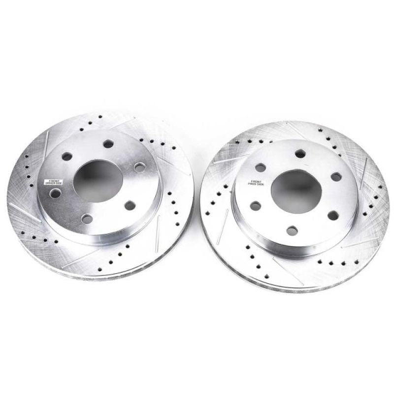 Power Stop 02-06 Cadillac Escalade Front Evolution Drilled & Slotted Rotors - Pair-Brake Rotors - Slot & Drilled-PowerStop-PSBAR8640XPR-SMINKpower Performance Parts