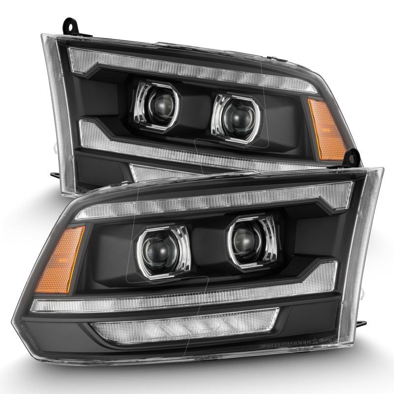 AlphaRex 09-18 Dodge Ram 2500 LUXX LED Proj Headlights Plank Style Blk w/Activ Light/Seq Signal/DRL - SMINKpower Performance Parts ARX880558 AlphaRex
