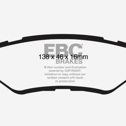 EBC 08-13 Cadillac CTS 3.0 Redstuff Rear Brake Pads-Brake Pads - Performance-EBC-EBCDP31829C-SMINKpower Performance Parts