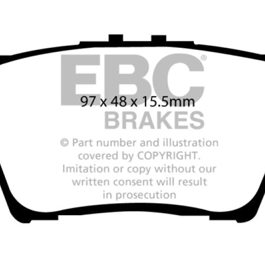 EBC 13+ Lexus ES300h 2.5 Hybrid Greenstuff Rear Brake Pads-Brake Pads - Performance-EBC-EBCDP21793-SMINKpower Performance Parts