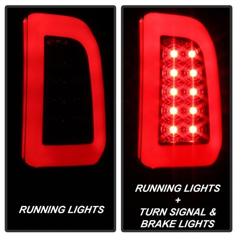 Spyder 97-03 Ford F150 Stylsd. F250 V3 Lght Bar LED Tail Lights - Blk Smk ALT-YD-FF15097V3-LBLED-BSM - SMINKpower Performance Parts SPY5084248 SPYDER