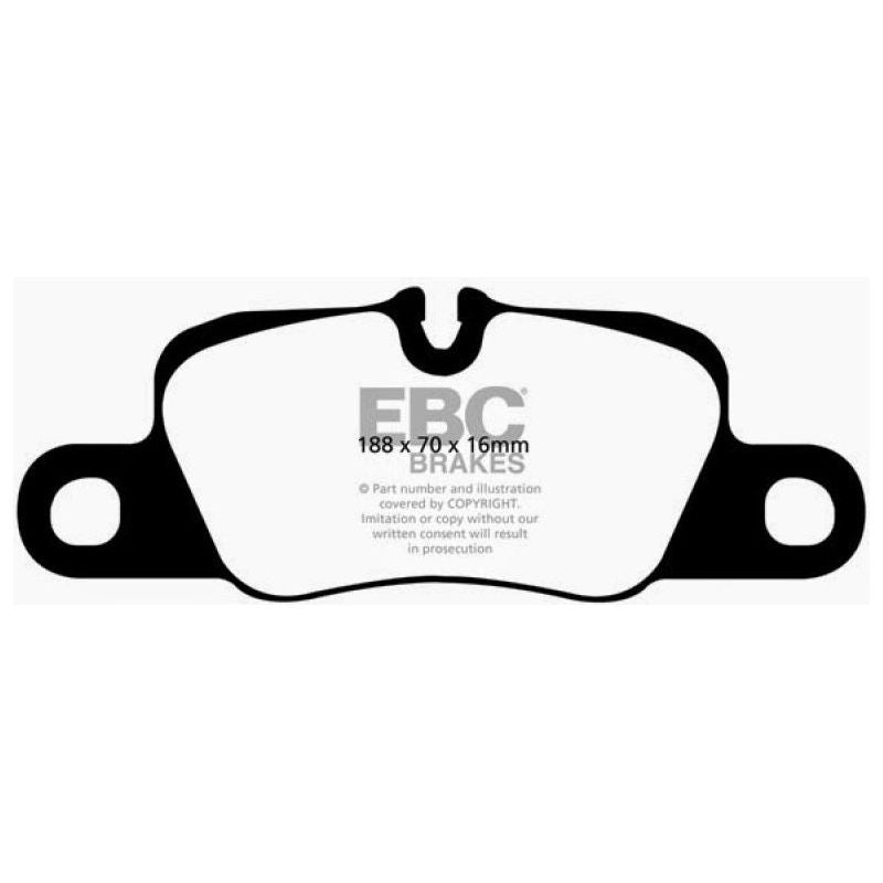 EBC 12-15 Porsche 911 (991) (Cast Iron Rotor only) 3.8 Carrera S Yellowstuff Rear Brake Pads-Brake Pads - Performance-EBC-EBCDP41858R-SMINKpower Performance Parts